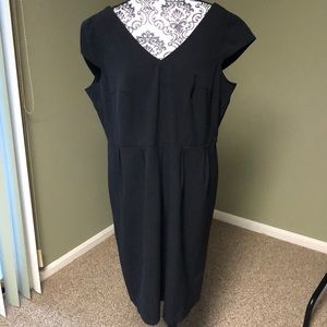 Black dress with cap sleeves